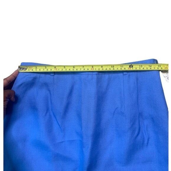 Talbots Skirts Women’s 12 Linen Blend Straight High Waisted Blue Pencil Style - Picture 4 of 7